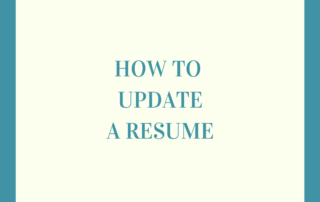 How to update a resume